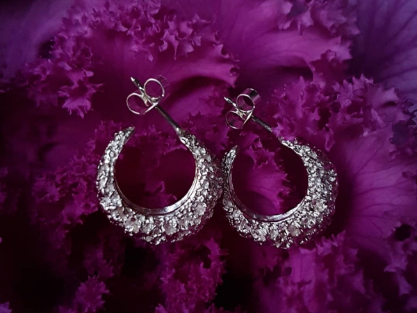 Atelier Solstice – Boucles d’oreilles créoles en argent 925 