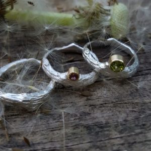 Bague en argent et or