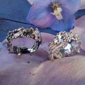 Bague végétale «Cendrillon» argent