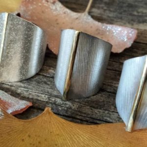 Bagues en argent ligne or