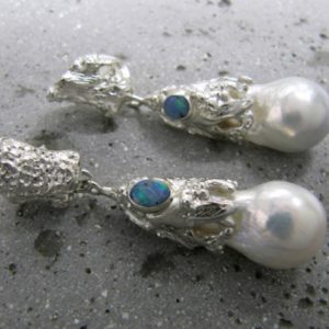 Boucles d’oreilles perles et opales