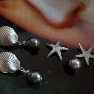 Boucles d’oreilles perles Tahiti