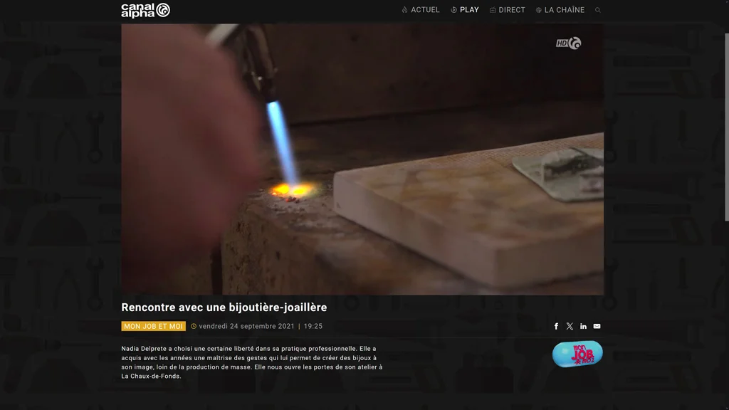 Reportage Canal Alpha 24.9.21 – Mon job et moi