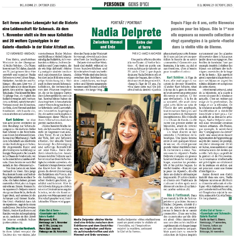 Nadia Delprete – Entre Ciel et Terre – Biel-Bienne 21 octobre 2025
