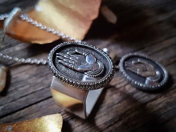 Bague Chin Mudrâ en argent pour homme
