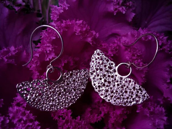 Boucles d’oreilles demi-rondes «Cocon»