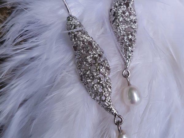 Boucles d’oreilles «Cocon» perles gouttes